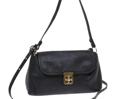 Chloe Shoulder Bag Leather Black  bs7243 Online now