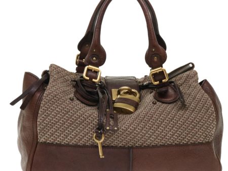 Chloe Paddington Boston Bag Wool Brown 03-07-51-5267  yk8036 Online