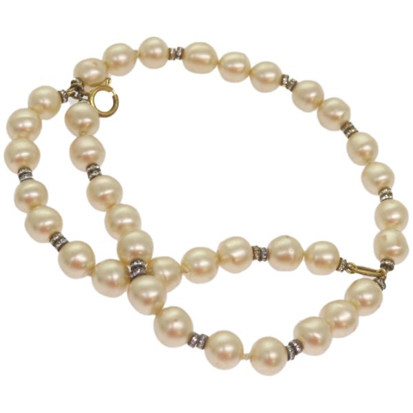 CHANEL Pearl Bracelet metal White CC  bs12272 For Sale