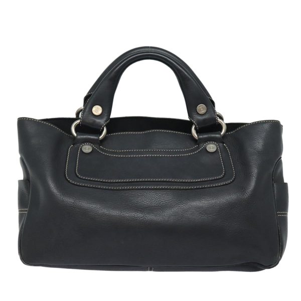 CELINE Hand Bag Leather Black 80876 Sale