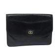 CELINE Clutch Bag Leather Black bs15668 Online Sale