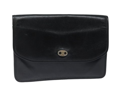 CELINE Clutch Bag Leather Black bs15668 Online Sale