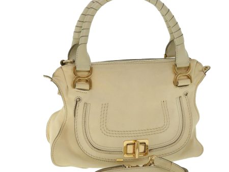 Chloe Mercy Hand Bag Leather 2way Cream  50194 For Cheap