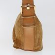 CELINE C Macadam Canvas Shoulder Bag Suede Leather Brown 47408 For Cheap