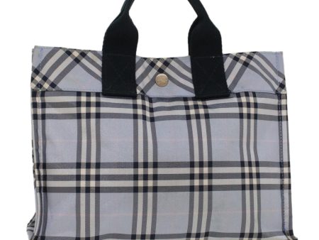 BURBERRY Nova Check Blue Label Hand Bag Nylon Light BlueNew bs7632 Online