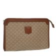 CELINE Macadam Canvas Clutch Bag PVC Leather Beige im411 Online Hot Sale