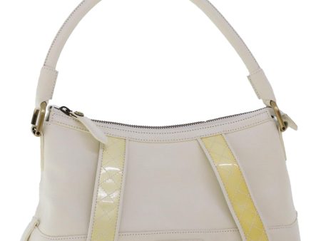 BURBERRY Shoulder Bag Leather WhiteNew am4832 Discount