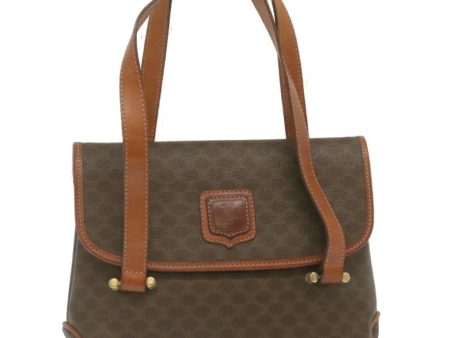 CELINE Macadam Canvas 2Way Shoulder Hand Bag PVC Leather Brown am2277g Supply