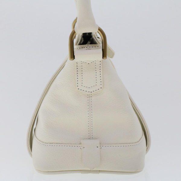 BURBERRY Shoulder Bag Leather WhiteNew am4832 Discount