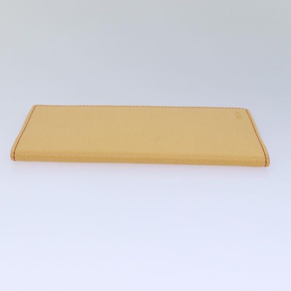 CELINE Long Wallet Leather Yellow bs15655 Online now