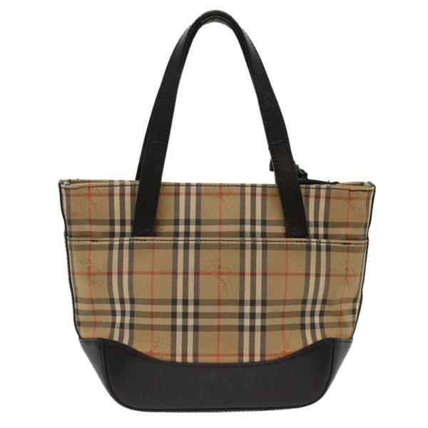 BURBERRY Nova Check Hand Bag Nylon Leather BeigeNew 49617 Cheap