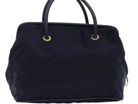 CELINE Hand Bag Nylon Navy ep1160 Online now