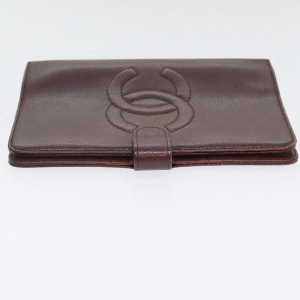 CHANEL COCO Mark Day Planner Cover Caviar Skin Brown CC  88875 Sale