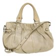 CELINE Hand Bag Leather 2way Silver WC-AT0069 39622 Discount