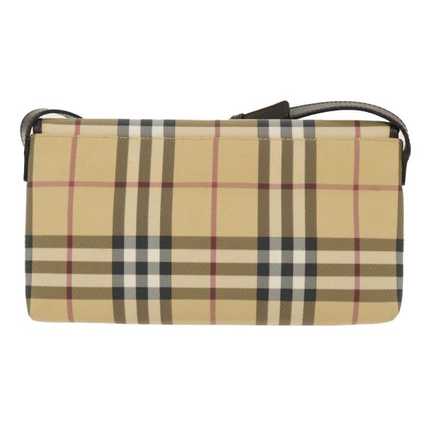 BURBERRY Nova Check Shoulder Bag PVC Leather BeigeNew yk7830B Online