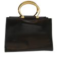 CELINE Hand Bag Leather Black 50187 For Discount