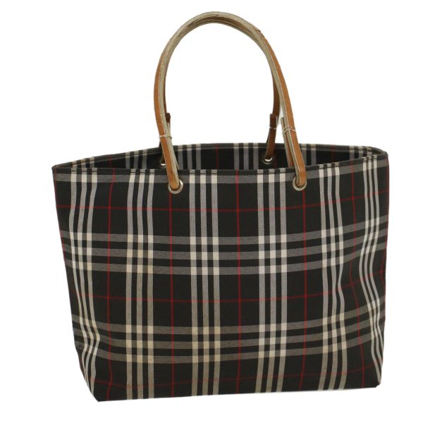 BURBERRY Nova Check Hand Bag Nylon BlackNew ti1175 Cheap