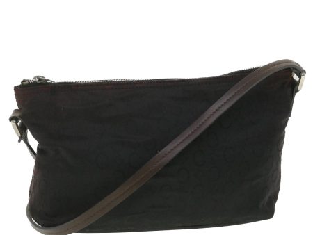 CELINE C Macadam Canvas Shoulder Bag Black ar9020 Hot on Sale