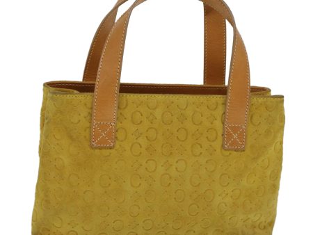 CELINE C Macadam Canvas Hand Bag Yellow 58815 Fashion