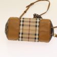 BURBERRY Nova Check Shoulder Bag PVC Leather BeigeNew yk7748 Hot on Sale