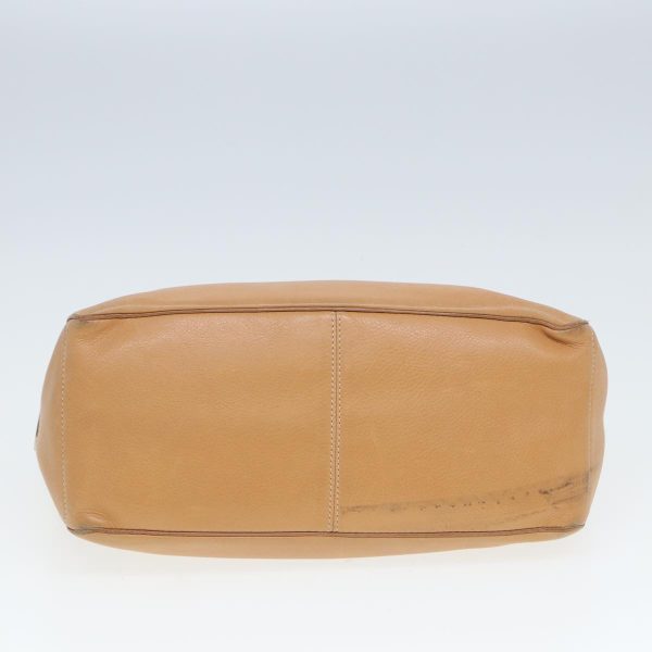 CELINE Hand Bag Leather Beige 80060 Sale