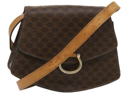 CELINE Macadam Canvas 2Way Shoulder Bag Brown rd2081 For Sale