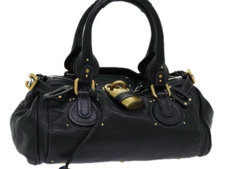 Chloe Paddington Hand Bag Leather Black  yk11486 Online Sale