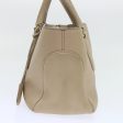 CELINE Hand Bag Leather Beige bs8421 Supply