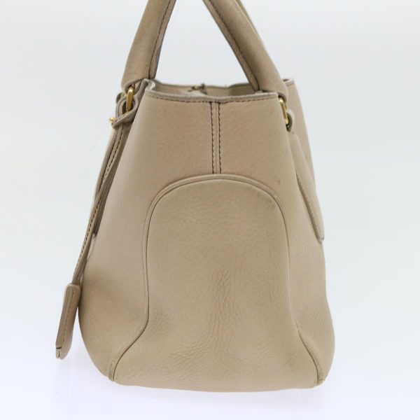 CELINE Hand Bag Leather Beige bs8421 Supply