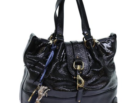 Chloe Kerala Hand Bag Enamel Black  yb548 Online