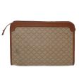 CELINE Macadam Canvas Clutch Bag PVC Leather Beige im411 Online Hot Sale