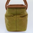 CELINE Hand Bag Nylon Leather Khaki 56308 Online Hot Sale