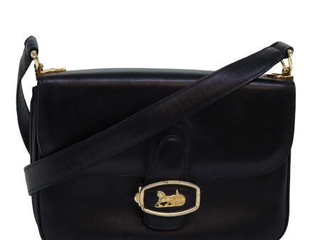 CELINE Horse Carriage Shoulder Bag Leather Black bs14114 For Sale