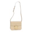 CELINE Circle Shoulder Bag Enamel Beige Gold 89224 Cheap