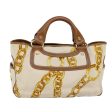 CELINE Boogie bag Hand Bag Canvas Leather Beige Yellow yk12809 Discount