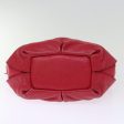 CELINE Hand Bag Leather Red 77381 Cheap