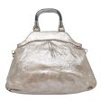 CELINE Hand Bag Leather 2way Silver 91848 For Discount