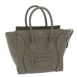 CELINE Luggage Micro Shopper Tote Bag Leather Gray 62915A Cheap