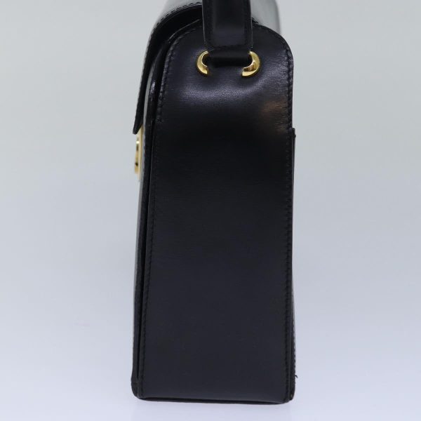 CELINE Hand Bag Leather Black 81636 For Sale