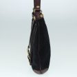 CELINE C Macadam Canvas Shoulder Bag Suede Leather Black Brown ep5564 Supply