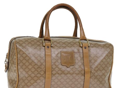 CELINE Macadam Canvas Boston Bag Coated Canvas Beige bs13994 For Sale