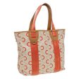 CELINE C Macadam Canvas Hand Bag Orange Beige 82896 Online