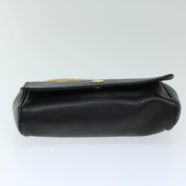 CELINE Chain Shoulder Bag Leather Black 67658 Online Hot Sale