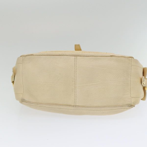 CELINE Boogie bag Hand Bag Leather Beige ti1845 Online Sale