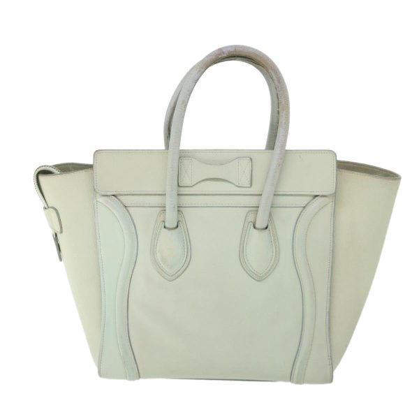 CELINE Luggage Hand Bag Leather Beige ar10492 Supply