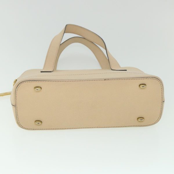 CELINE Hand Bag Leather 2way Beige ar10402 Online Hot Sale