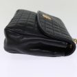 CELINE Chain Shoulder Bag Leather Black 75054 Cheap