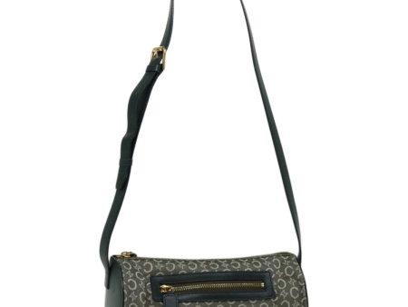 CELINE C Macadam Canvas Shoulder Bag Green 66346 Online Sale