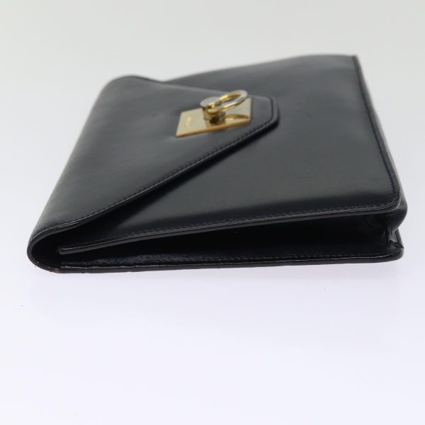 CELINE Clutch Bag Leather Black bs14709 Discount