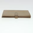 CELINE Long Wallet Leather Beige 43575 For Discount